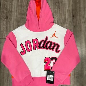 Jordan Kids Pink and White Hoodie
